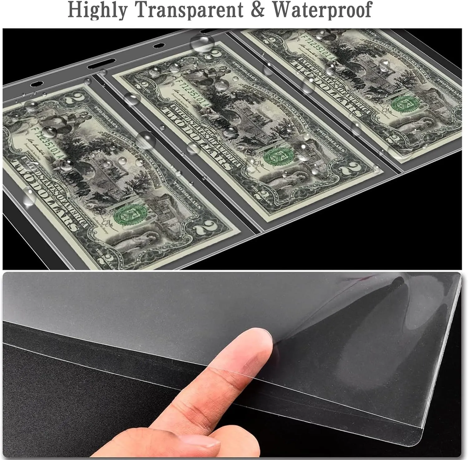 Ettonsun Coin Collection Book Holder for Collectors, 200 Pockets Coin Collecting Album & 30 Sleeves Paper Money Currency Display Storage Case for All Coin Collection Supplies (Brwon)
