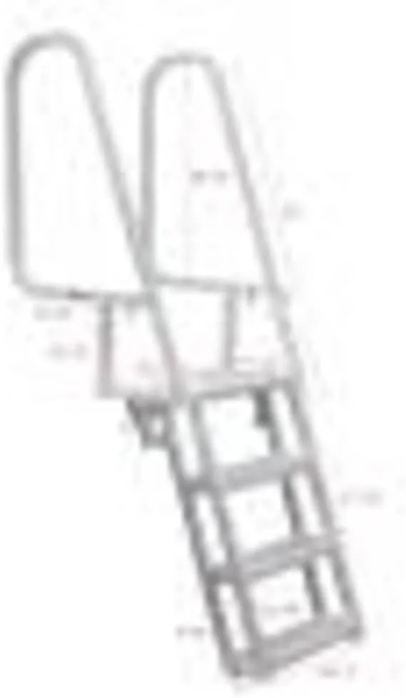 Extreme Max 3005.3913 Deluxe Flip-Up Dock Ladder with Welded Step Assembly - 4-Step