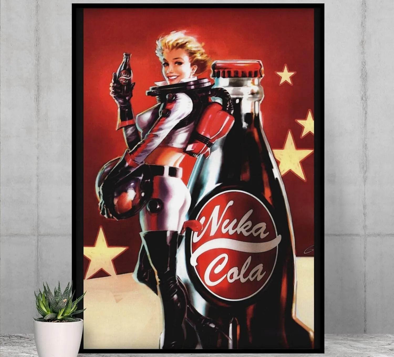 Fallout Poster Nuka Cola Space Girl Pin Up Video Game Poster Gaming (8x12Inches)