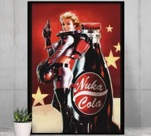 Fallout Poster Nuka Cola Space Girl Pin Up Video Game Poster Gaming (8x12Inches)