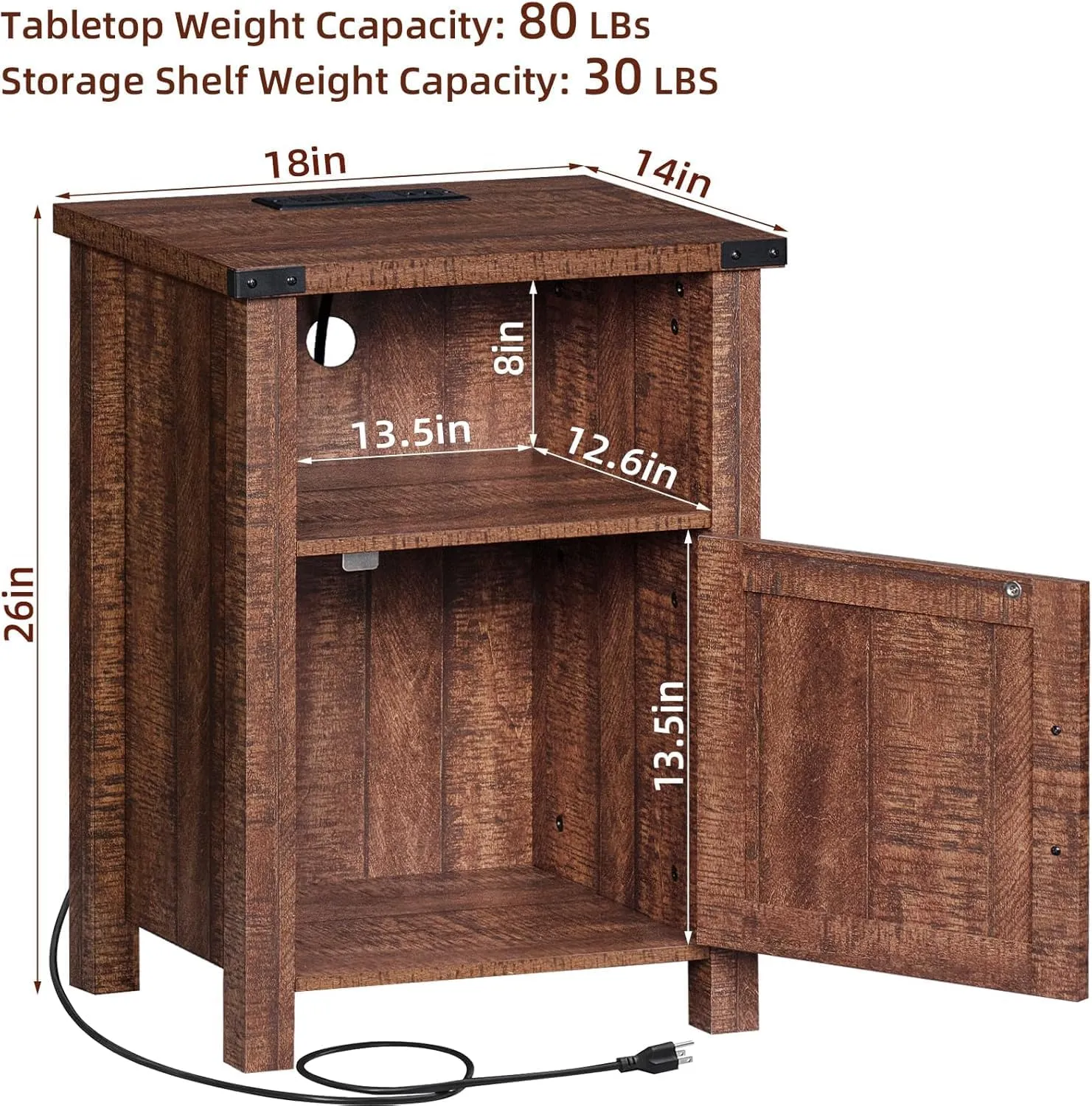 Farmhouse Dresser and Nightstand Sets 3 Piece, Furniture Set 18" Night Stand with Charging Station and 6 Drawers Dressers for Bedroom, 54" Dresser and Nightstand Set for Bedroom, Living Room
