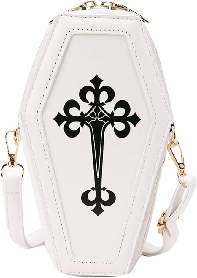 Fashion Coffin Bags for Women Gothic Purse Shoulder Bag Girls Funny halloween purses and handbags Crossbody Bag