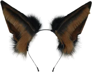 Faylay Man/Women Furry Handmade Wolf/Fox Ear Headband Cosplay Hair Anubis Jackal Simulated Fox Ear Headband Accessories