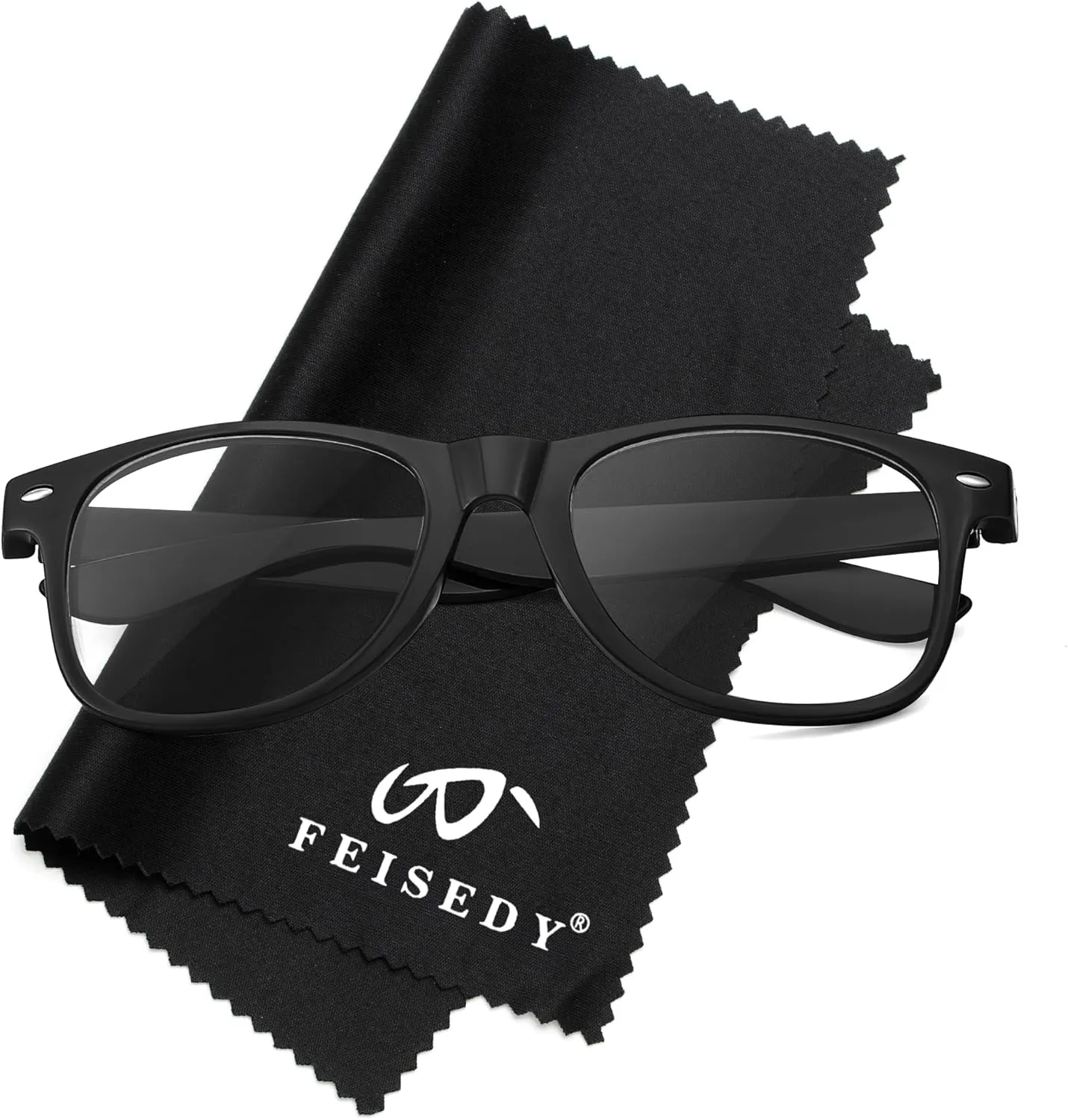 FEISEDY Classic Square Eyewear Frame Clear Lens Retro Nerd Fake Glasses for Men Women Cosplay Costume Eyeglasses B0276