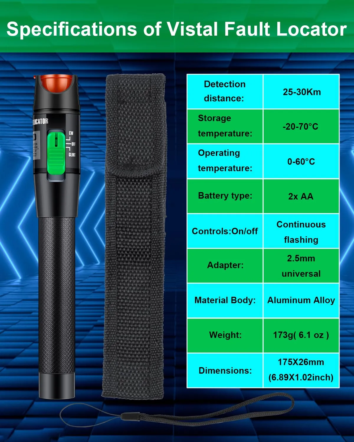 Fiber Termination Kit, Optical Power Meter, Visual Fault Locator, Cleaver 6C, FTTH Fiber Optic Tool Kit for CATV Engineering