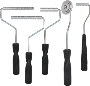 Fiberglass Roller Tools Kit Set of 5, Bubble Paddle Tool Fiberglass Resin Repair Kit, Bubble Roller Fiberglass Laminating Resin Kit for Tub Shower Bathtub Boat Repair