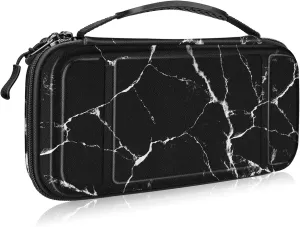 Fintie Carrying Case for Nintendo Switch OLED Model 2021/Switch 2017, [Shockproof] Hard Shell Protective Cover Travel Bag with 10 Game Card Slots & Inner Pocket