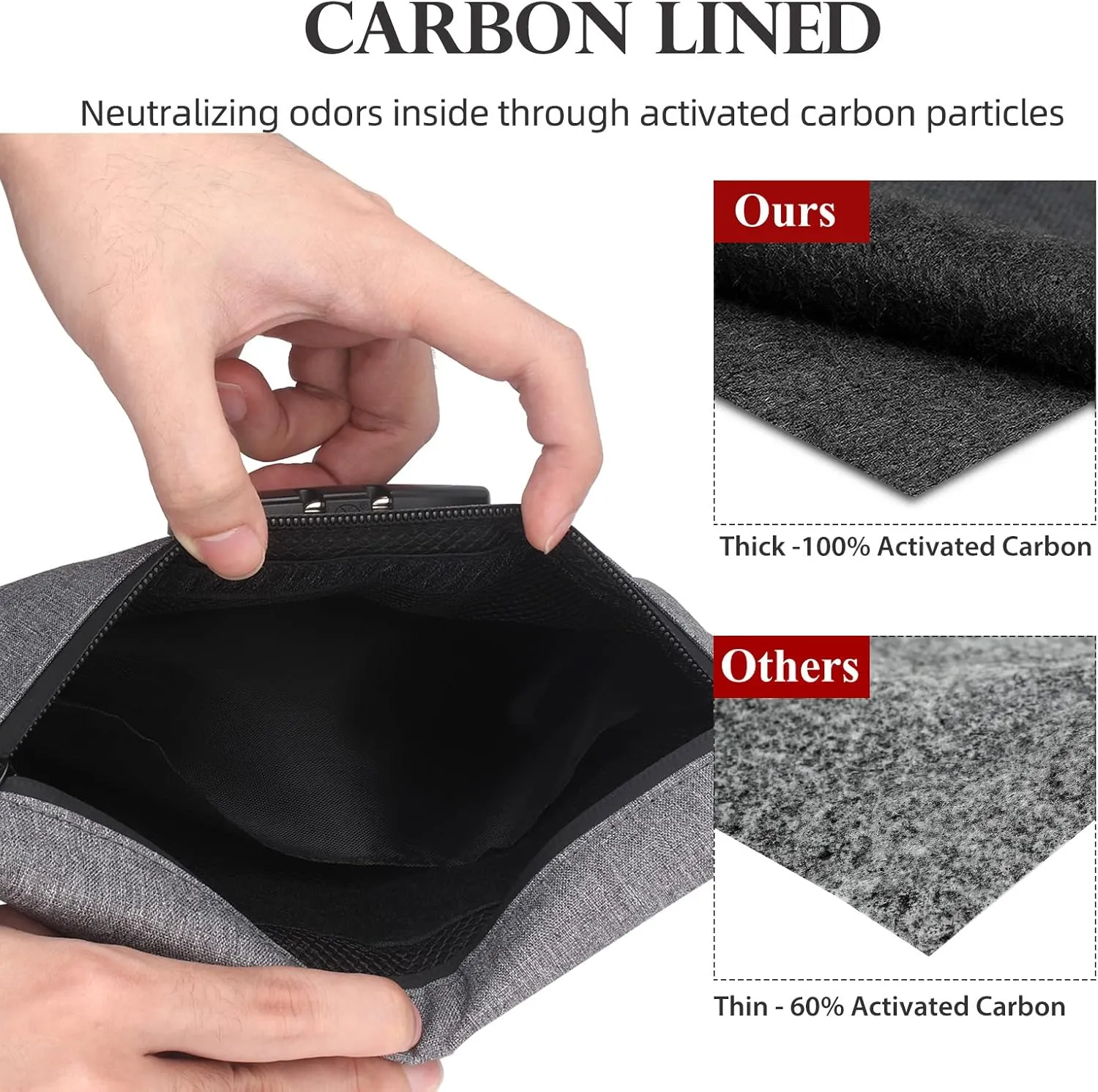 FIREDOG Smell Proof Bag with Lock, 6x9 Odor Proof Pouch Case Container for Travel Stash Storage