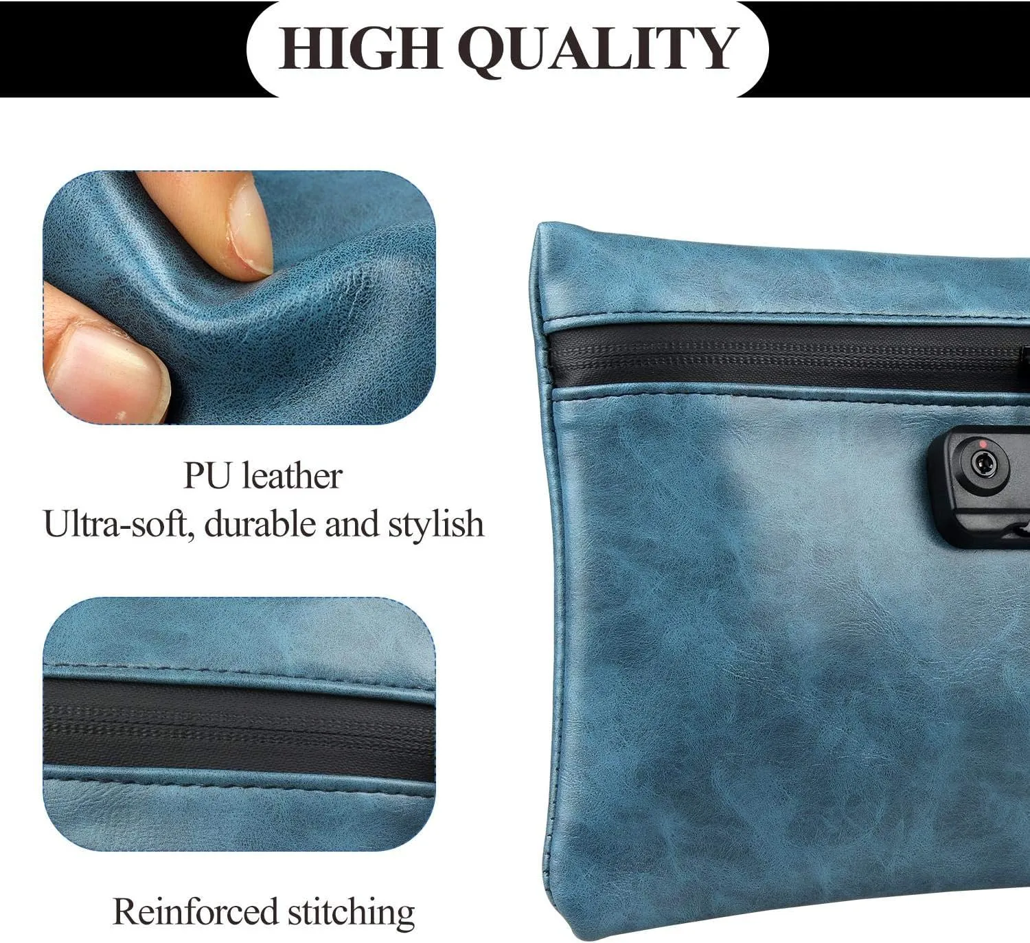 FIREDOG Smell Proof Bag with Lock, 6x9 Odor Proof Pouch Case Container for Travel Stash Storage