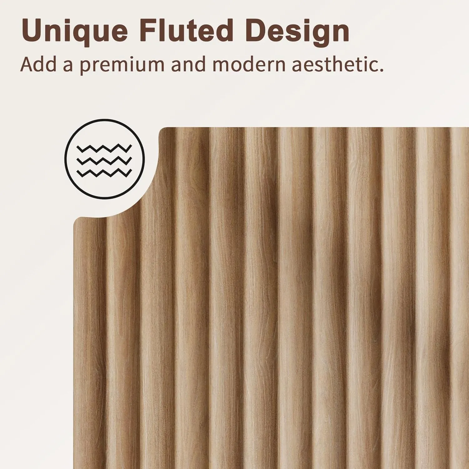 Fluted Buffet Cabinet with Storage Accent Sideboard,Modern Credenza with 4 Doors & Adjustable Shelves,Wood Coffee Bar Table Console for Dining Room Kitchen Living Room Entryway,Natural Oak