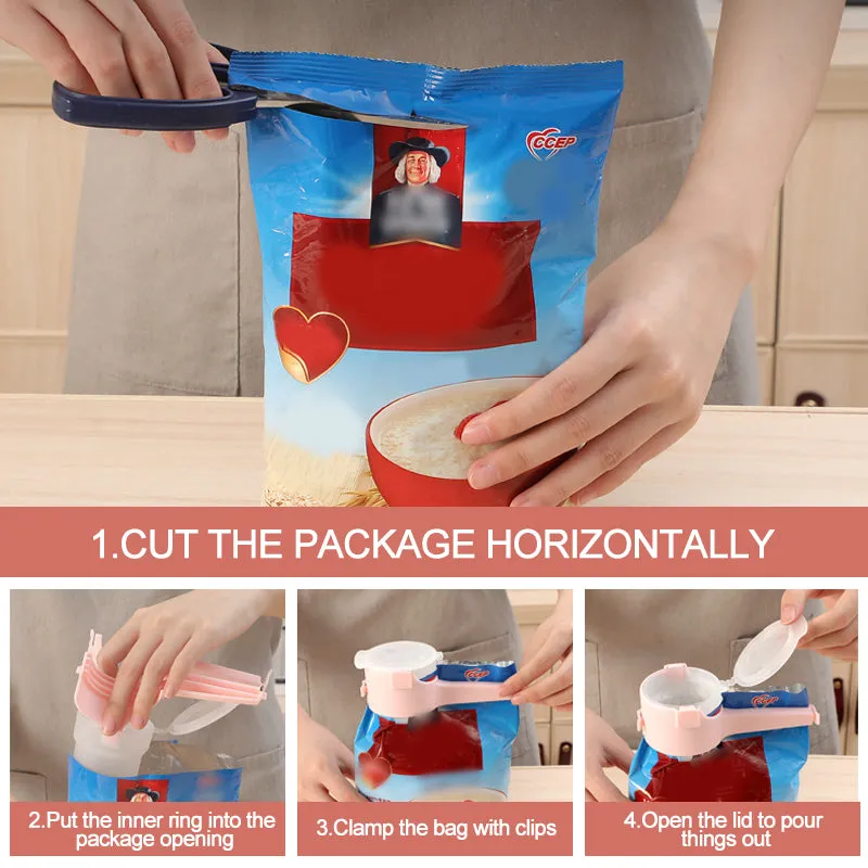 Food Seal With Pocket Clip (4pcs)
