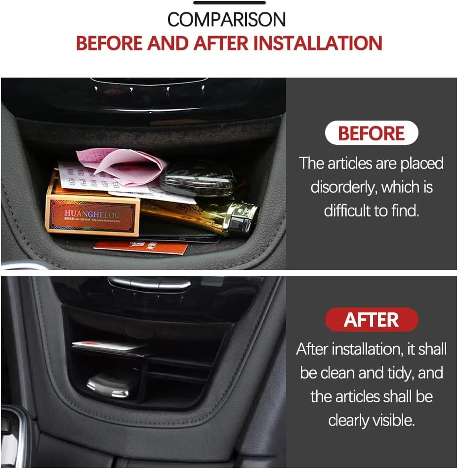 for Cadillac XT5 XT6 accessories Central Console Storage Box Compatible with 2023 2022 2021 2020 2019 2018 2017 2016/ 2023-2020 Insert Flocked Storage Organizer Interior Accessories