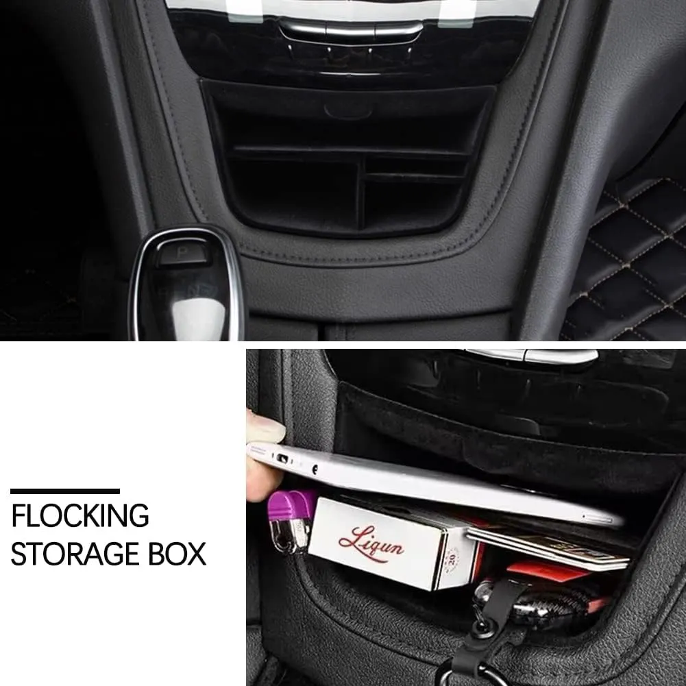 for Cadillac XT5 XT6 accessories Central Console Storage Box Compatible with 2023 2022 2021 2020 2019 2018 2017 2016/ 2023-2020 Insert Flocked Storage Organizer Interior Accessories