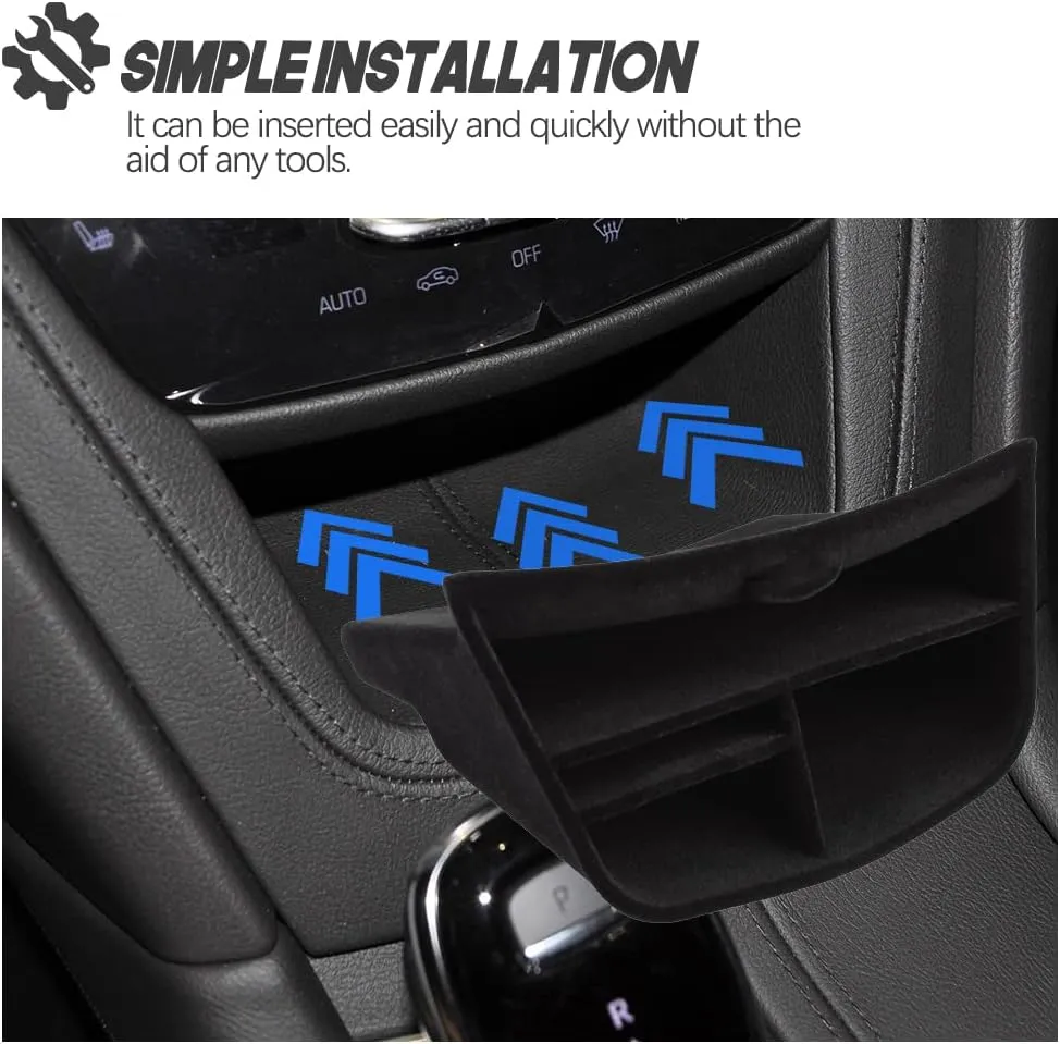 for Cadillac XT5 XT6 accessories Central Console Storage Box Compatible with 2023 2022 2021 2020 2019 2018 2017 2016/ 2023-2020 Insert Flocked Storage Organizer Interior Accessories