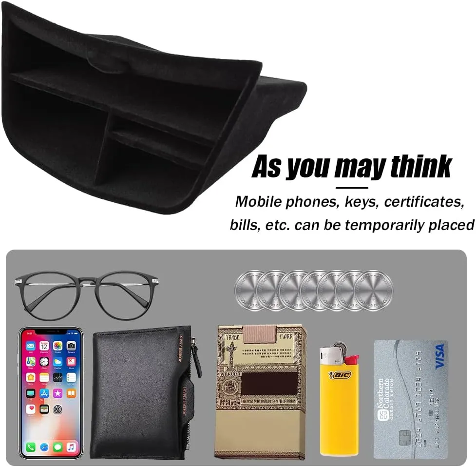for Cadillac XT5 XT6 accessories Central Console Storage Box Compatible with 2023 2022 2021 2020 2019 2018 2017 2016/ 2023-2020 Insert Flocked Storage Organizer Interior Accessories