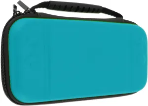 for Switch Lite Travel Carrying Case, Hard Shell Storage Bag with Water Proof Housing, Protective Case with 10 Game Card Slots (Lake Blue)