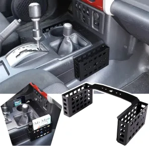 For Toyota FJ Cruiser 2007-2021 car center console side outlet storage bag trunk storage box (Central storage shelf)