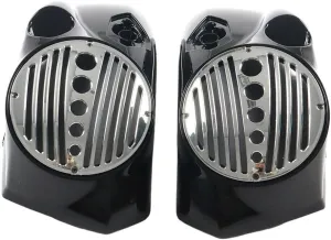 For Victory Cross Country 8" Saddle Bag Bagger Speaker Lid w/Chrome Grill 2010-up