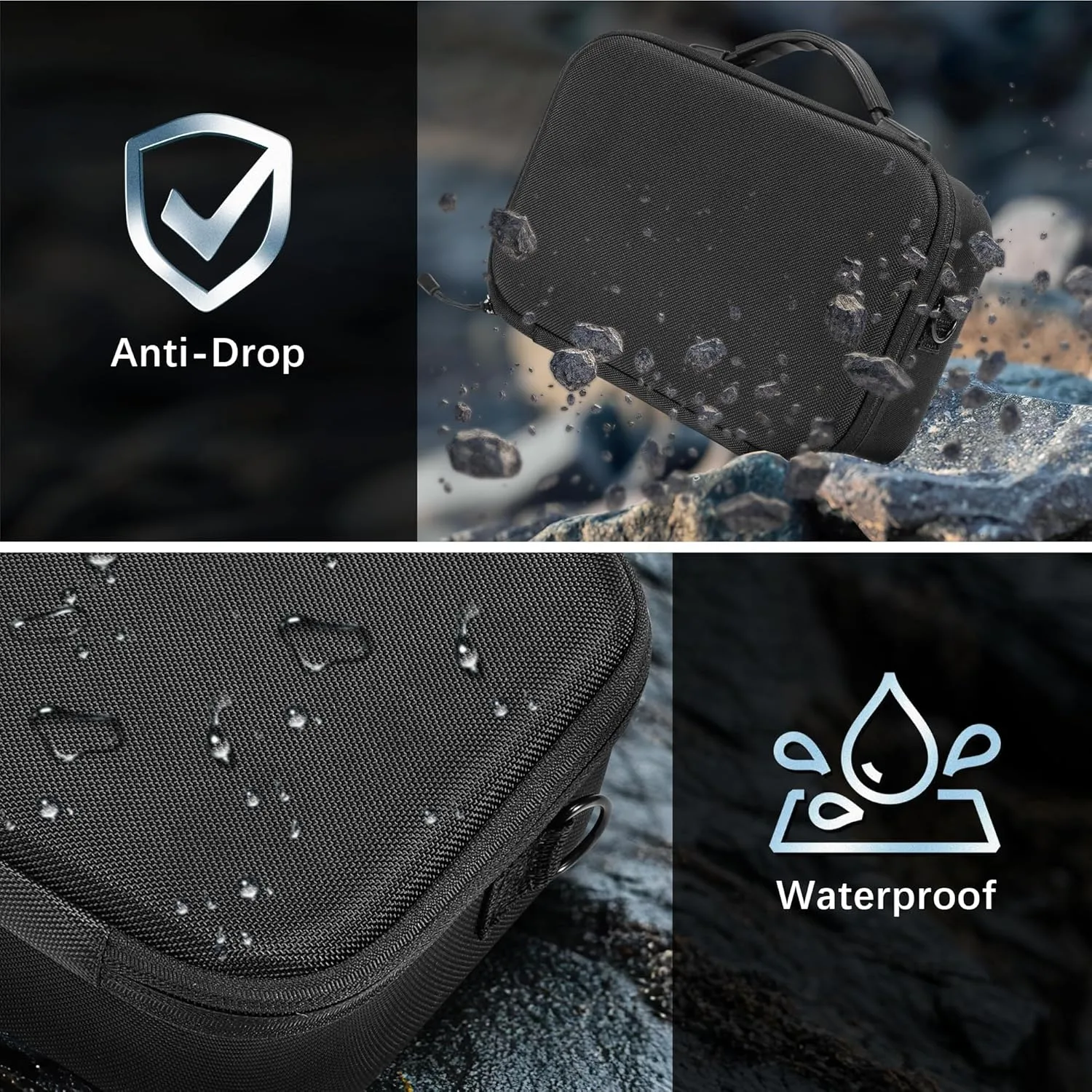FPVtosky Portable Travel Storage Bag for DJI Neo Drone Accessories (for DJI Neo Fly More Combo, Black)
