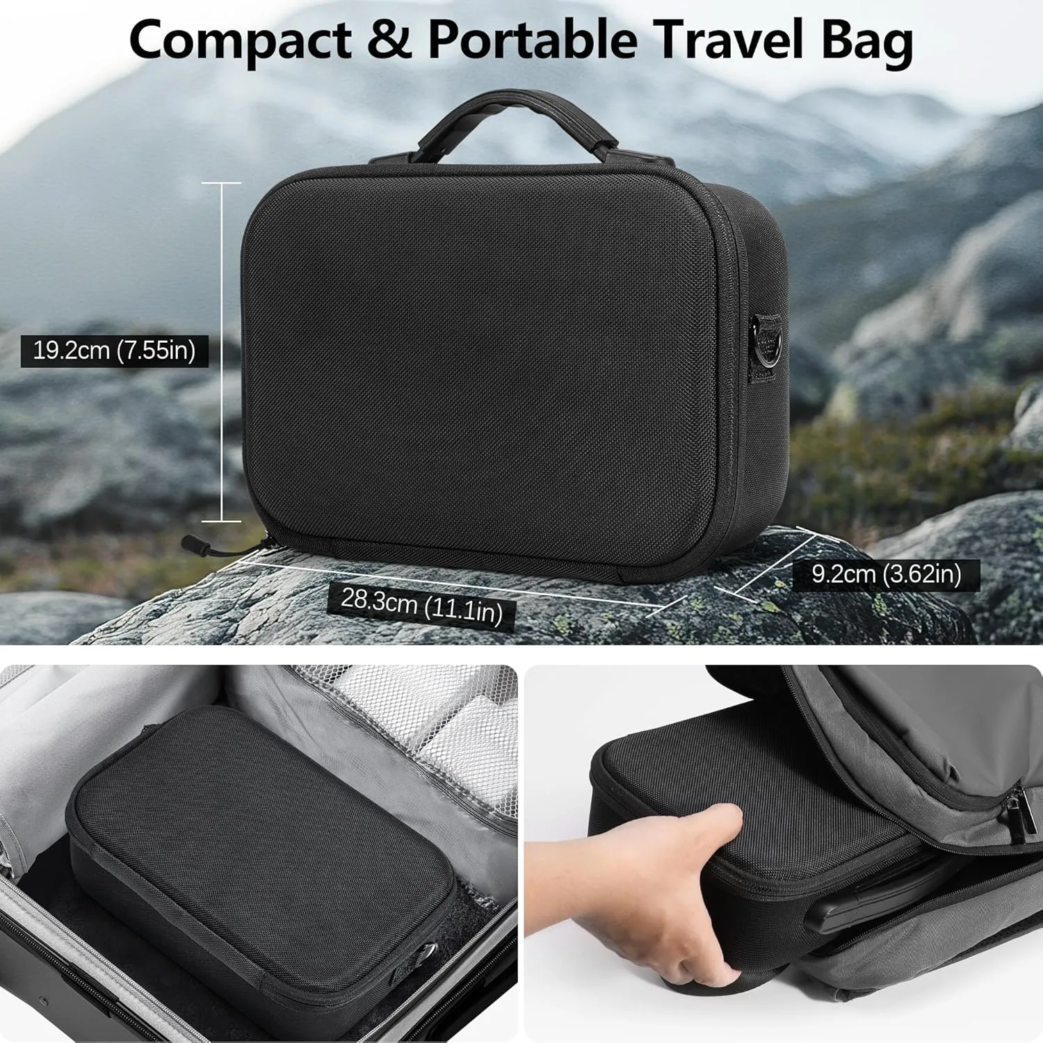 FPVtosky Portable Travel Storage Bag for DJI Neo Drone Accessories (for DJI Neo Fly More Combo, Black)