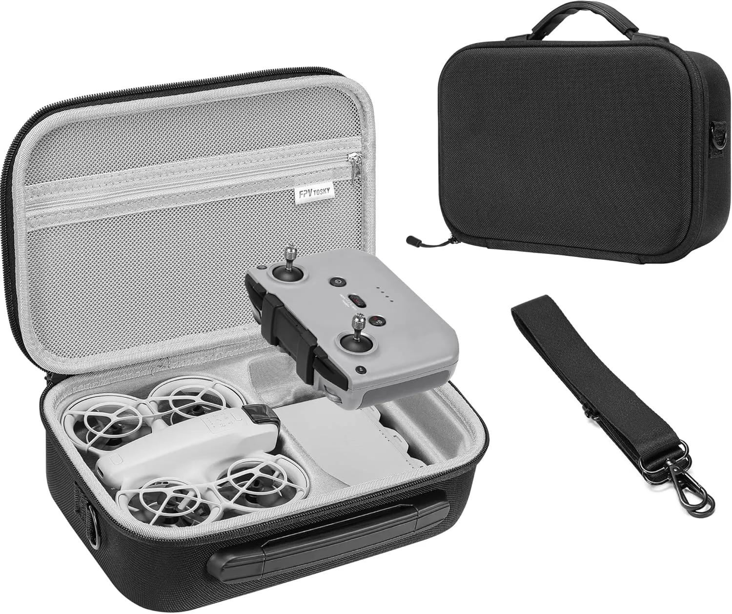 FPVtosky Portable Travel Storage Bag for DJI Neo Drone Accessories (for DJI Neo Fly More Combo, Black)