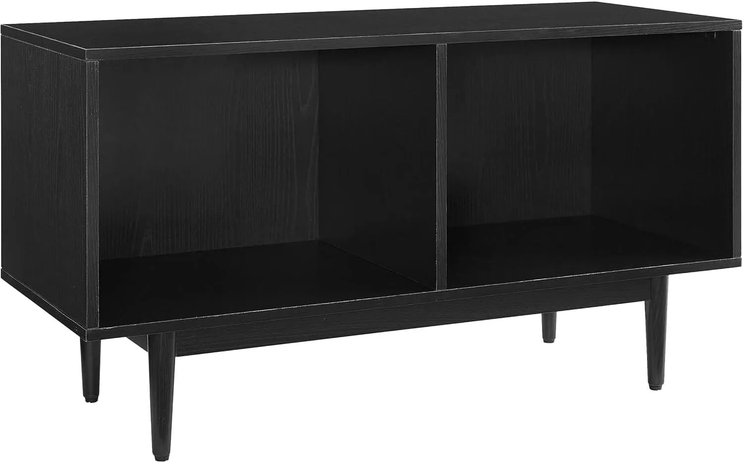 French Fabulous Record Storage Console Cabinet with Adjustable Feature, Rustic Cabinet Style Black/Medium