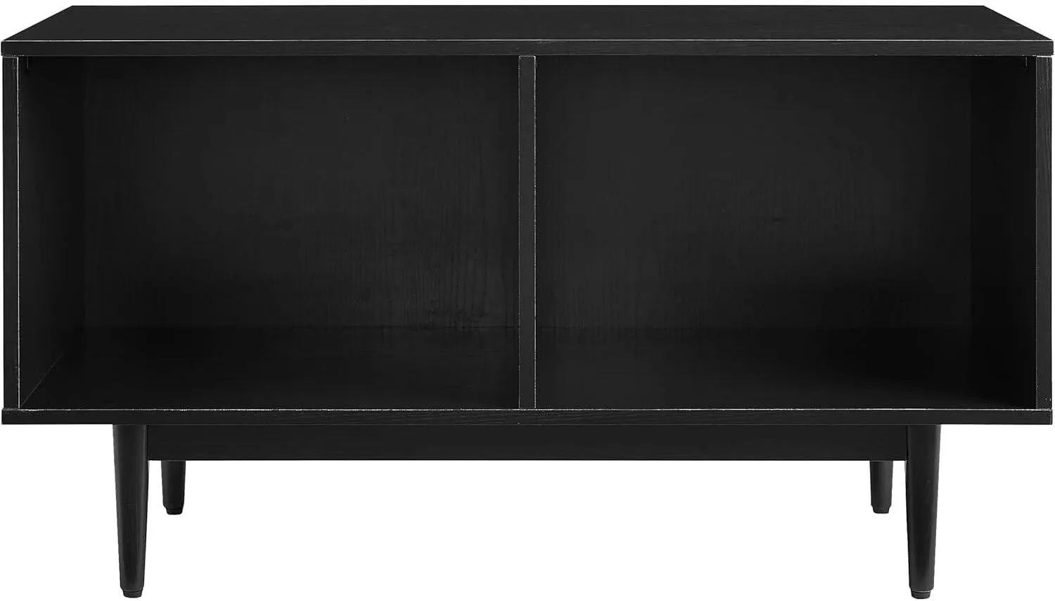 French Fabulous Record Storage Console Cabinet with Adjustable Feature, Rustic Cabinet Style Black/Medium