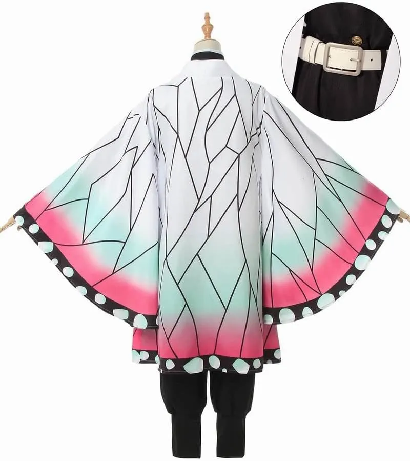 Full Set Halloween Costume Kochou Shinobu Party Role Cosplay Costume Kimono Outfit W/Shoes Wig Sword