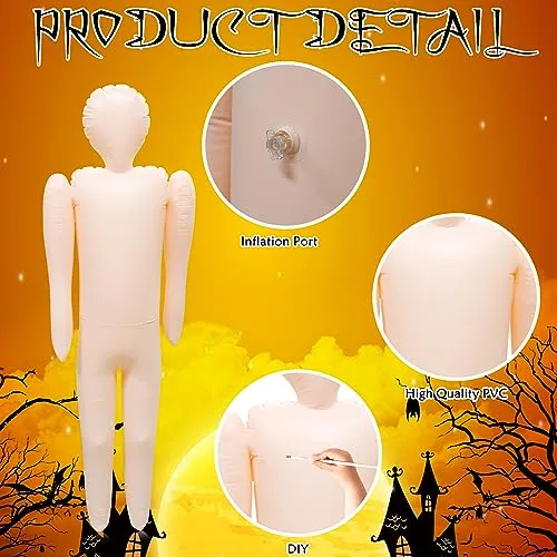 Full Size Inflatable Body Mannequin, Dead Body Halloween Prop Halloween Yard Decorations, Inflatable Dummy Dead Body Prop to Dress Up & Costume Display for Halloween Inflatables Outdoor Decorations