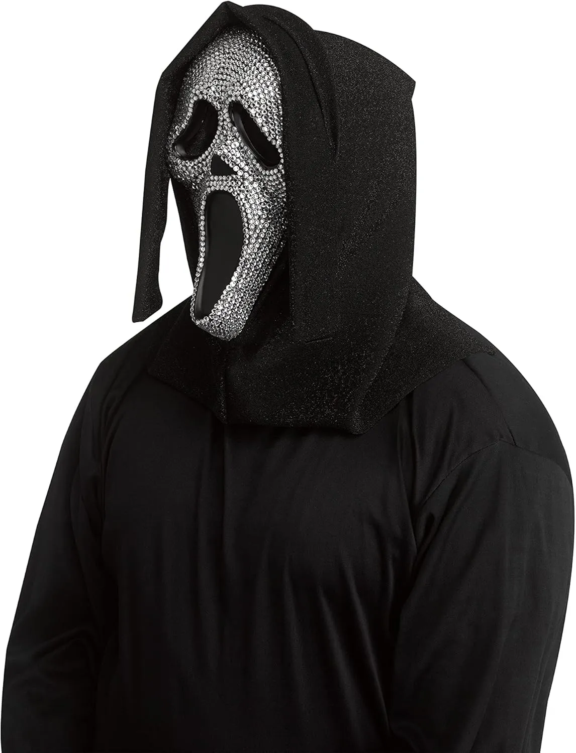 Fun World Unisex Adult Ghost Face Crystal Bling Mask