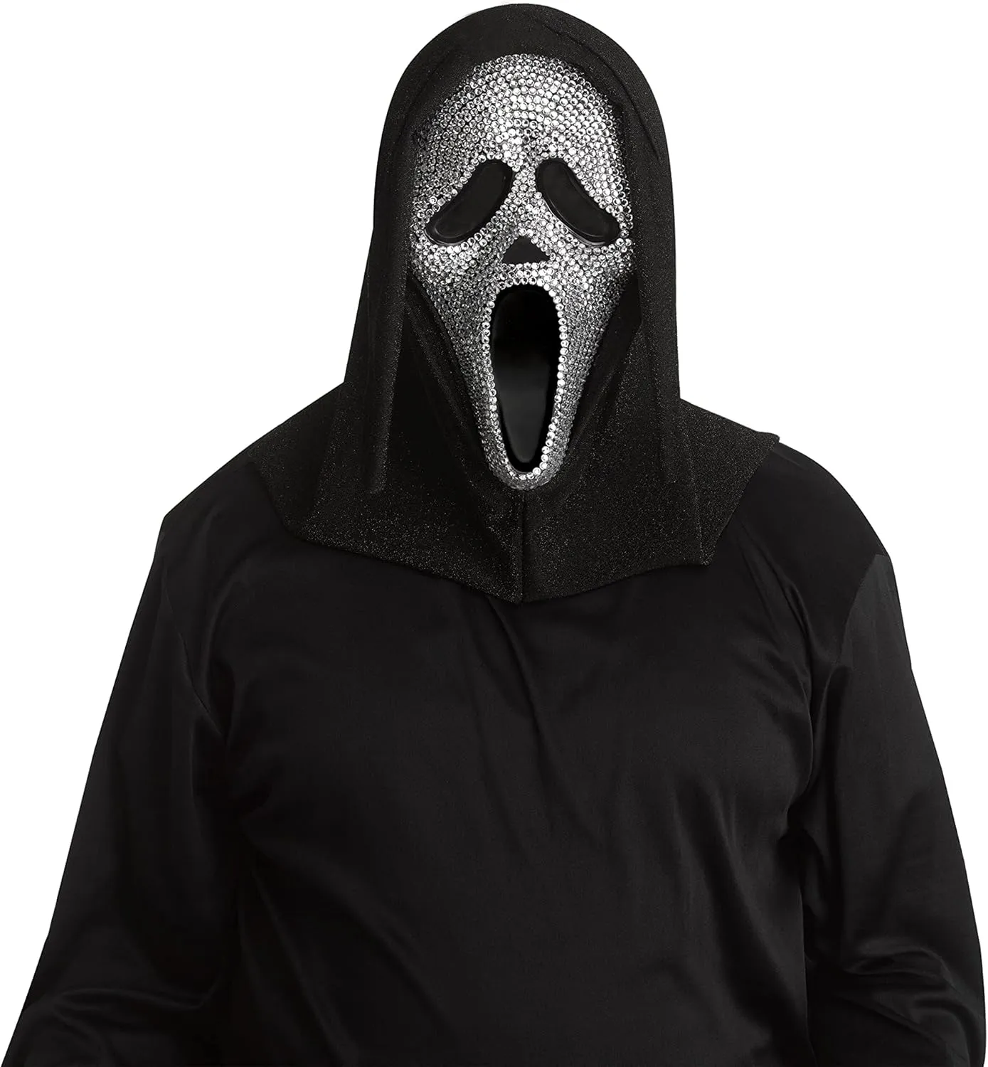 Fun World Unisex Adult Ghost Face Crystal Bling Mask