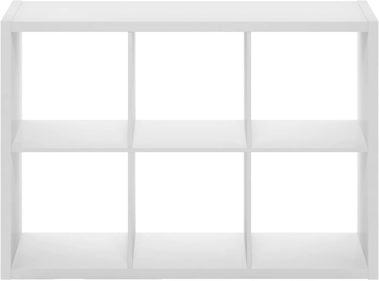 Furinno Cubicle Open Back Decorative Cube Storage Organizer, 6-Cube, White
