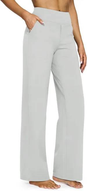 G4Free Yoga Pants Women Wide Leg Pants with Pockets High Waist Stretch Dress Casual Sweatpants Petite/Regular/Tall