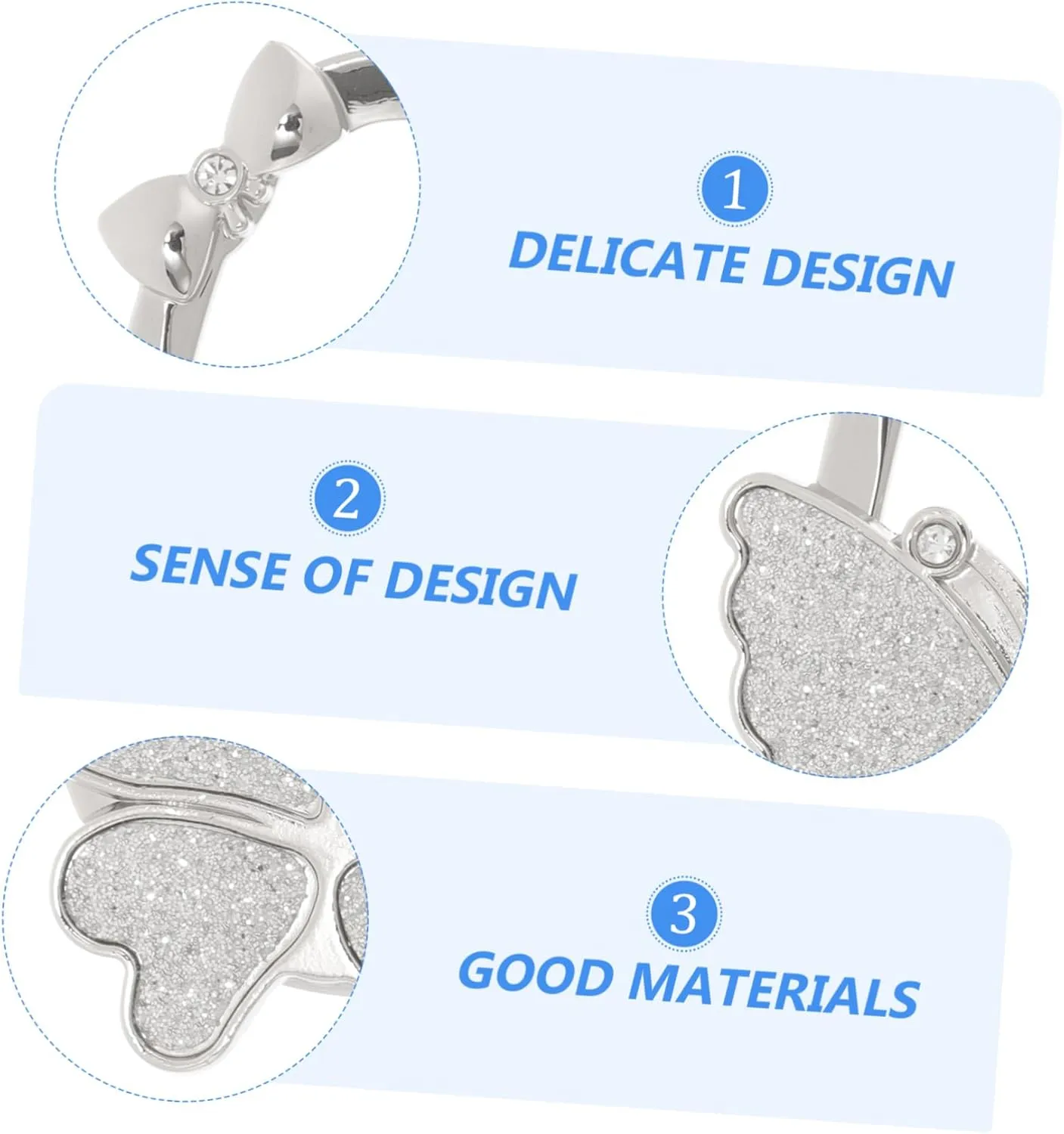 Gadpiparty Decorative Bag Hook Purse Hanger for Desk Stylish Butterfly Office Accessory Foldable