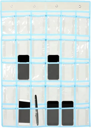 Gadpiparty Jewelry Organizer Hanging Display Wall Mount Storage Bag 30 Pocket Mobile Phone Holder Classroom Accessory Storage