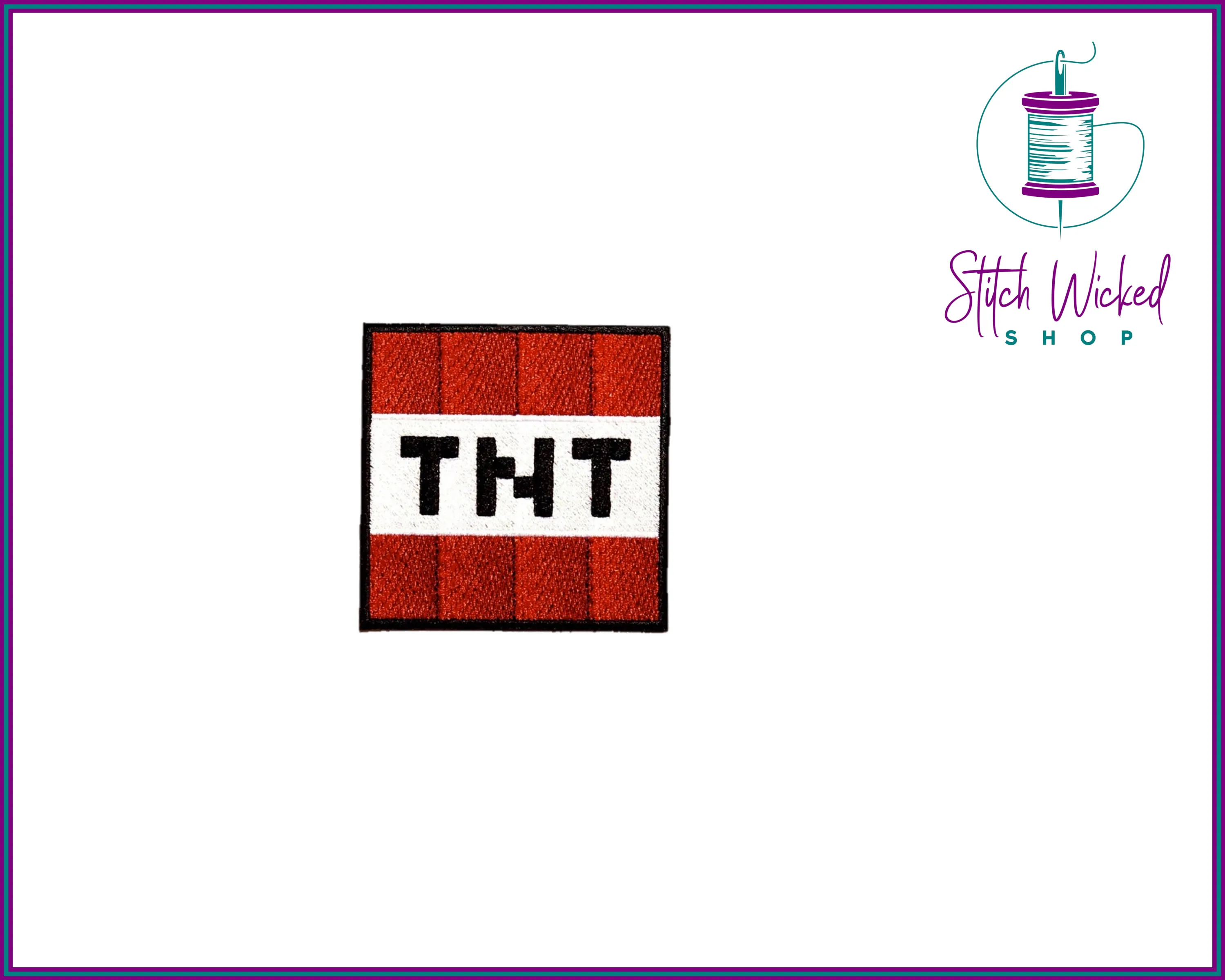 Gamers TNT Dynamite Block, Fully Embroidered Patch