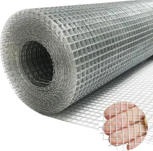 GARDEN & HOME Hardware Cloth 1/4 Inch 16in X 20ft,23 Gauge Hot Dip Galvanized After Welded Cage Mesh Roll Square Chicken Wire Netting Rabbit Fence Snake Fencing Rodent Animals Weasel Raccoons