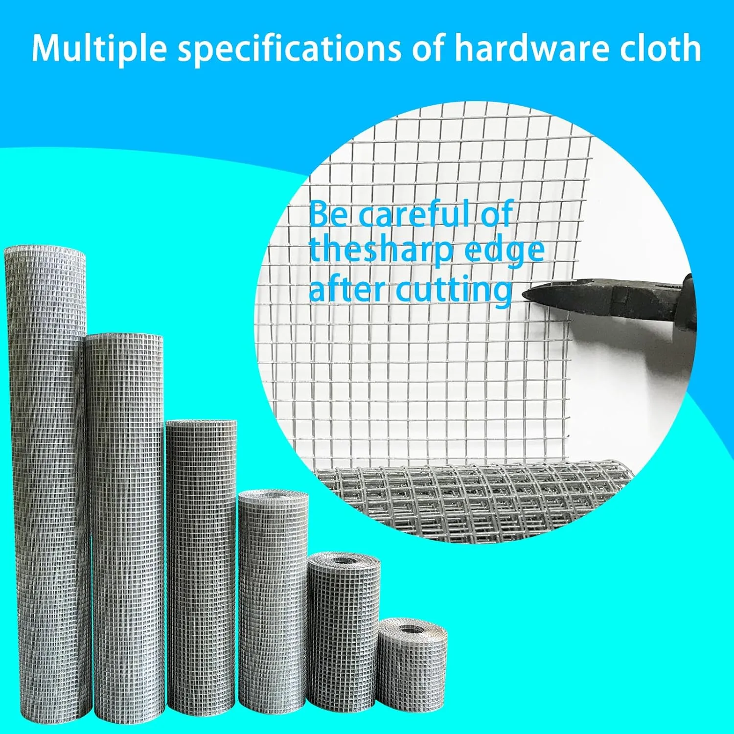 GARDEN & HOME Hardware Cloth 1/4 Inch 16in X 20ft,23 Gauge Hot Dip Galvanized After Welded Cage Mesh Roll Square Chicken Wire Netting Rabbit Fence Snake Fencing Rodent Animals Weasel Raccoons
