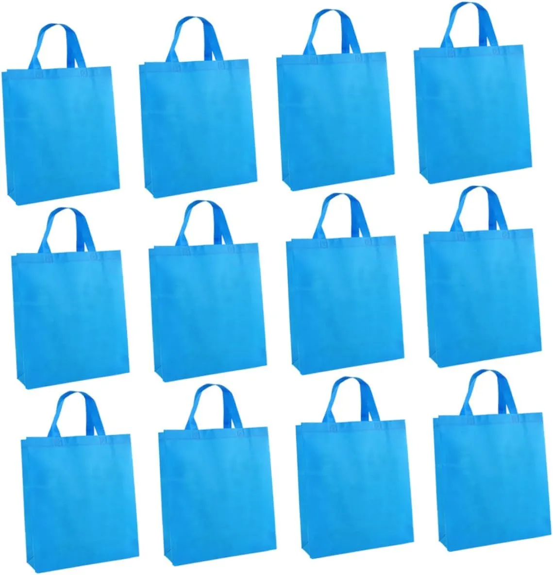 Garneck 30pcs Reusable Non-woven Shopping Bags Waterproof Tote Bag for Grocery Large Capacity Foldable Travel Duffel Random Color