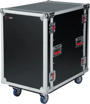 Gator Cases G-TOUR Series Deep Audio Road Rack with Heavy-Duty Casters and Tour Grade Hardware, 24" Rackable Depth, 16U (G-TOUR 16U CAST)