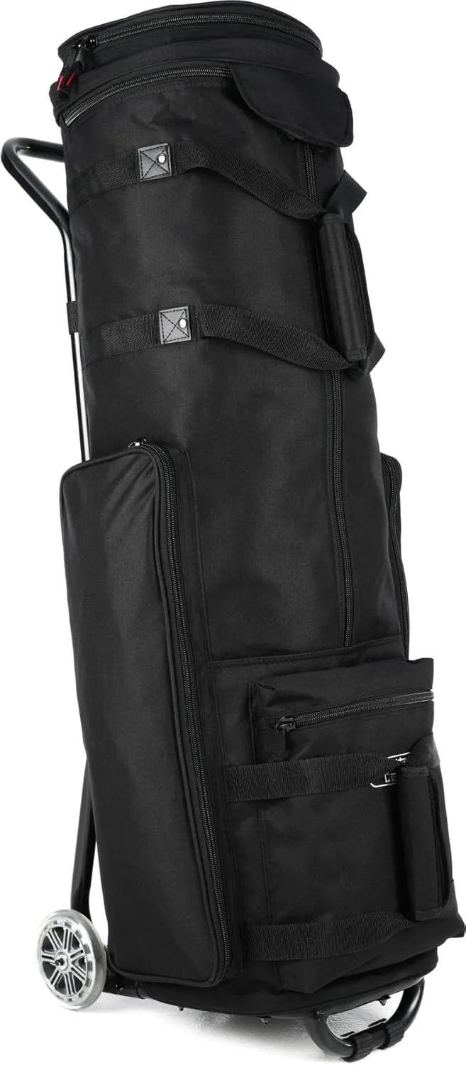 Gator Cases Protechtor Series Steel frame Rolling Drum Cart for Drum Hardware with Removable Bag and 100 Pound Load Capacity; 40" x 10" x 10" (GP-DRUMCART)