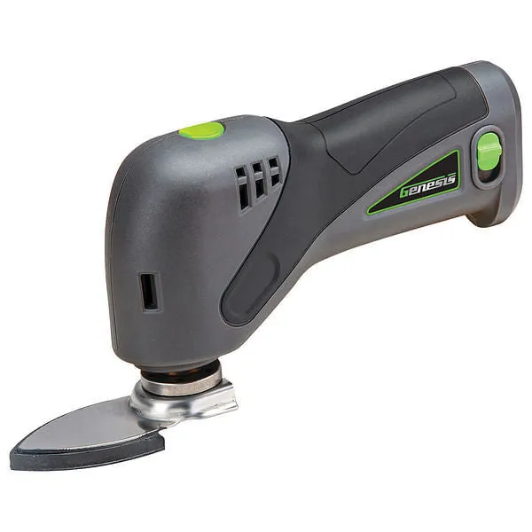 Genesis GLMT08B 8-Volt Li-Ion Cordless Oscillating Tool with Battery Pack, Charg