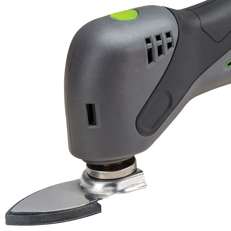 Genesis GLMT08B 8-Volt Li-Ion Cordless Oscillating Tool with Battery Pack, Charg