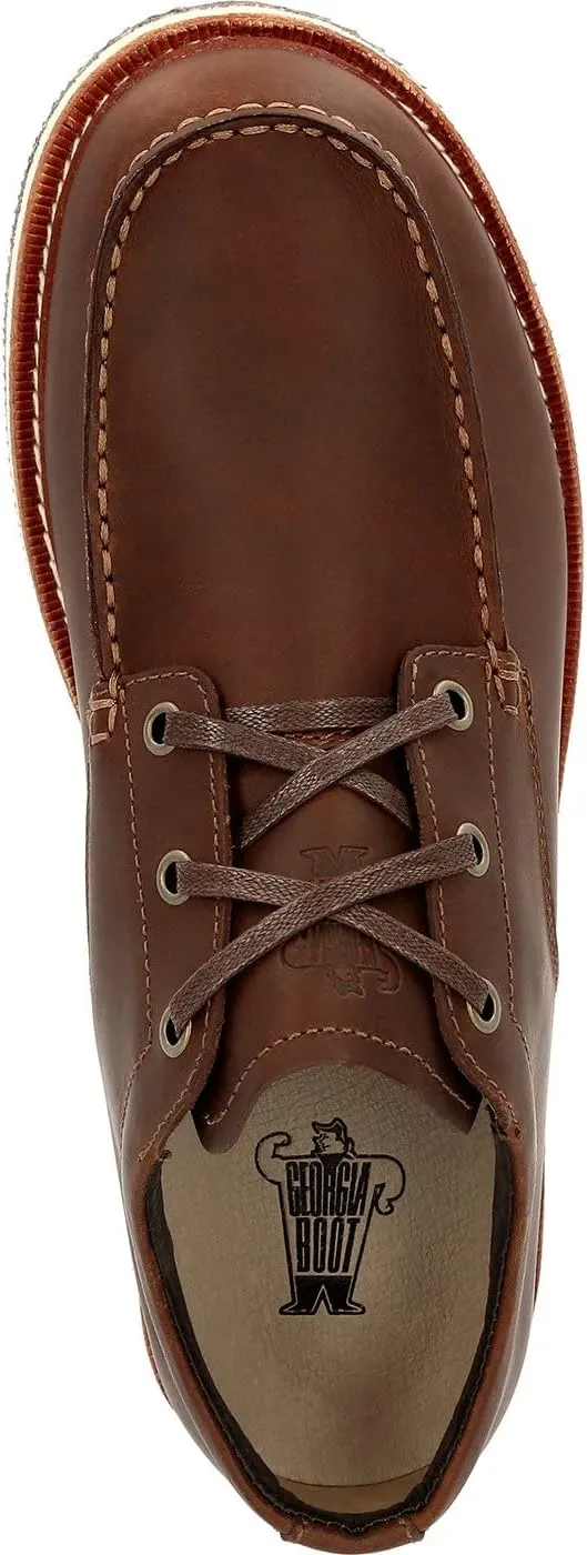 Georgia Boot Mens Small Batch Lace Up Casual Shoes - Brown