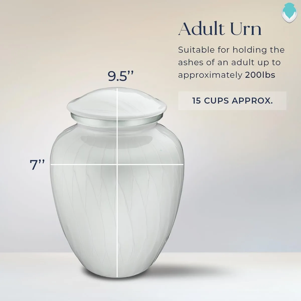 Geturns Embrace Adult Personalized Tree of Life Cremation Urns for Human Ashes I Large Pearl White Funeral Urn for Men and Women I 200 lbs
