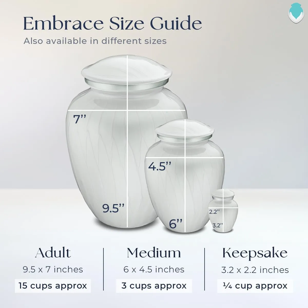 Geturns Embrace Adult Personalized Tree of Life Cremation Urns for Human Ashes I Large Pearl White Funeral Urn for Men and Women I 200 lbs