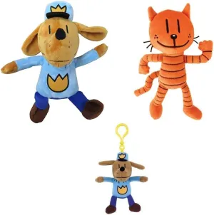 Gifts by We 3 Books Dog Man Gift Set Trio Includes Dog Man and Petey Stuffed Animal Plush and Dog Man Backpack Pull (Officially Licensed MerryMakers Dog Man Toys)