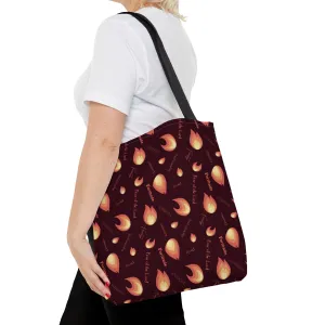 Gifts of the Holy Spirit Tote Bag in Dark Maroon