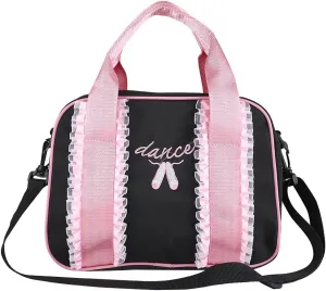 Girls Ballet Bag, Girls Ballet Dance Kids handbag Single Shoulder Sports Zipper Bag Tote