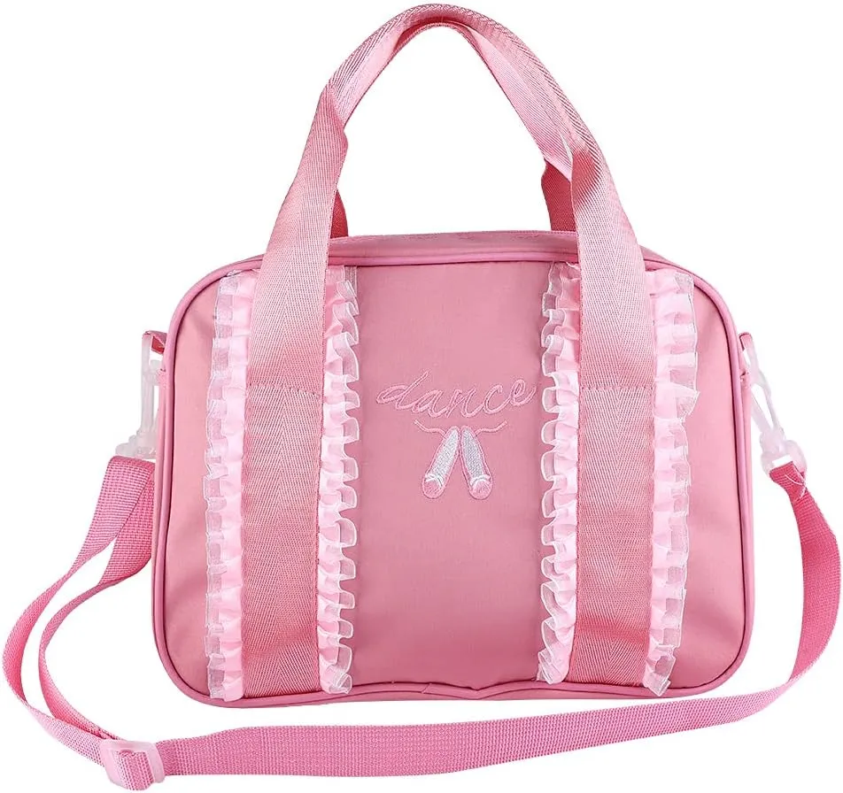 Girls Ballet Bag, Girls Ballet Dance Kids handbag Single Shoulder Sports Zipper Bag Tote